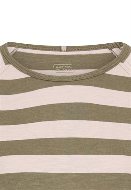 Gestreiftes Langarmshirt mit Raglanärmeln mauve pink