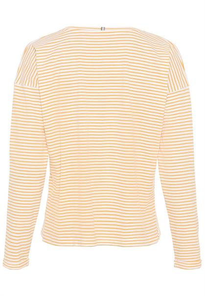 Gestreiftes Longsleeve aus Organic Cotton sun orange