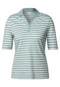 Gestreiftes Piquée Poloshirt cool salvia green
