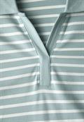 Gestreiftes Piquée Poloshirt cool salvia green