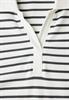 Gestreiftes Piquée Poloshirt vanilla white