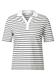 Gestreiftes Piquée Poloshirt vanilla white