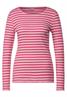 Gestreiftes Rippshirt cozy pink