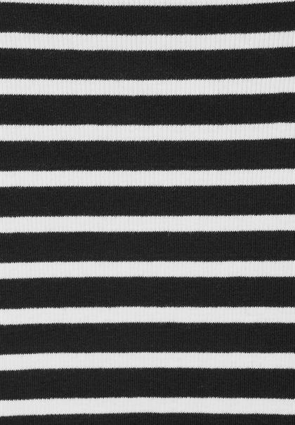 Gestreiftes Rollkragenshirt black