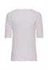 Gestreiftes Rundhals T-Shirt aus reiner Baumwolle violet milkwhite