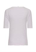 Gestreiftes Rundhals T-Shirt aus reiner Baumwolle violet milkwhite