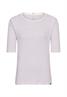 Gestreiftes Rundhals T-Shirt aus reiner Baumwolle violet milkwhite