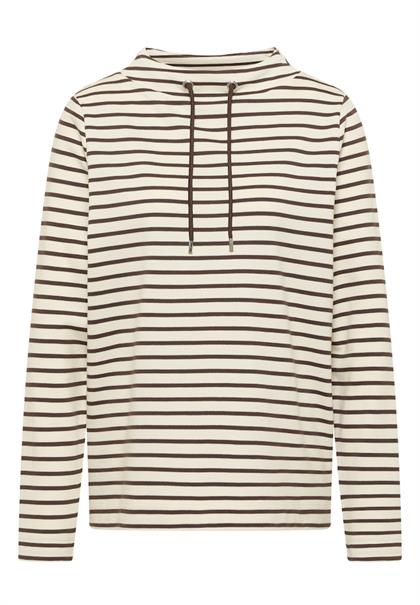 Gestreiftes Shirt macchiato brown