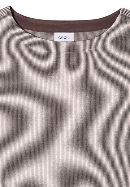 Gestreiftes Shirt macchiato brown