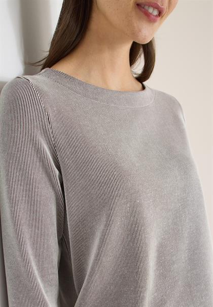 Gestreiftes Shirt macchiato brown