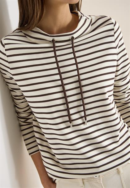 Gestreiftes Shirt macchiato brown