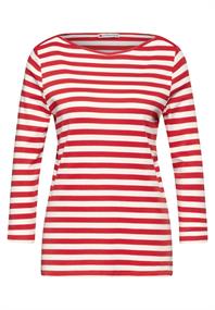 Gestreiftes Shirt mandarin red