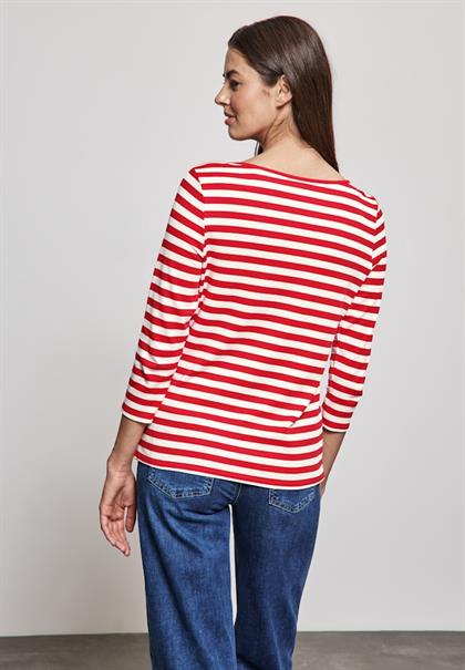 Gestreiftes Shirt mandarin red