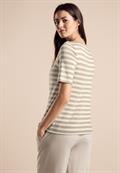 Gestreiftes Shirt smooth sand beige