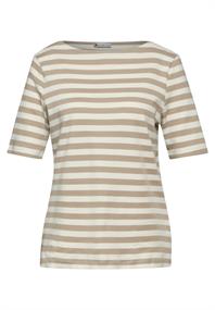 Gestreiftes Shirt smooth sand beige