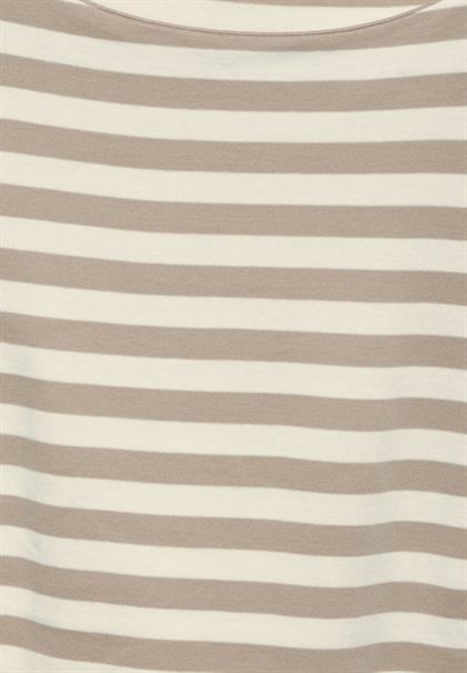 Gestreiftes Shirt smooth sand beige