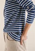 Gestreiftes Shirt sporty denim blue