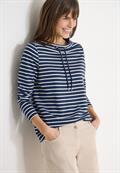 Gestreiftes Shirt sporty denim blue