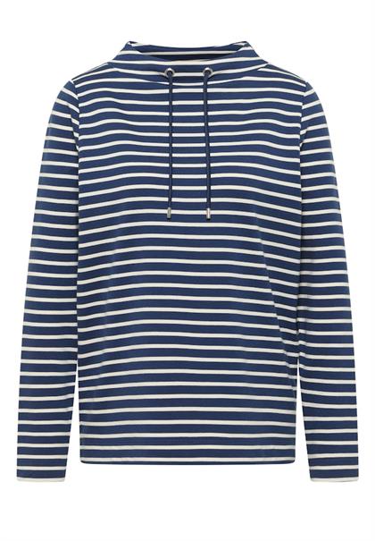 Gestreiftes Shirt sporty denim blue