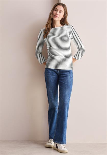 Gestreiftes Shirt vanilla white
