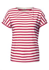 Gestreiftes Strukturshirt glazed apple red