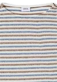 Gestreiftes Strukturshirt sporty denim blue