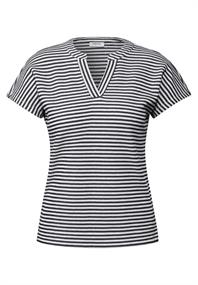 Gestreiftes Strukturshirt urban navy blue