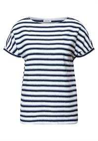 Gestreiftes Strukturshirt urban navy blue