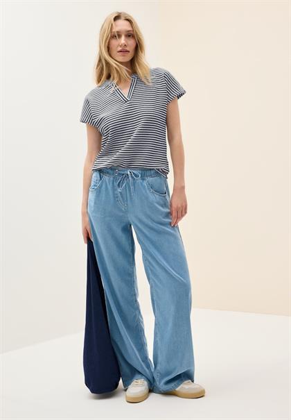 Gestreiftes Strukturshirt urban navy blue