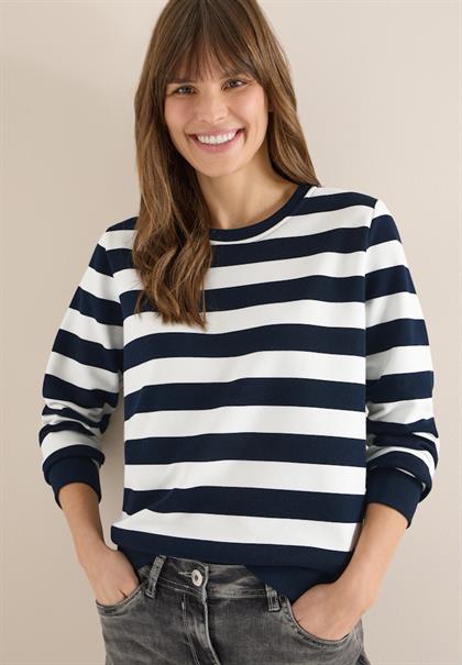 Gestreiftes Sweatshirt universal blue