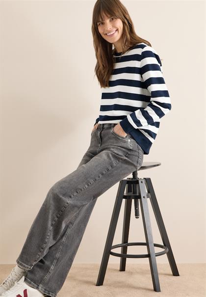 Gestreiftes Sweatshirt universal blue