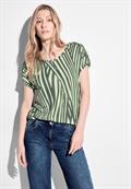 Gestreiftes T-Shirt cool khaki