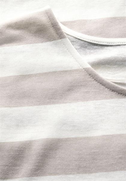 Gestreiftes T-Shirt dark moonstone sand