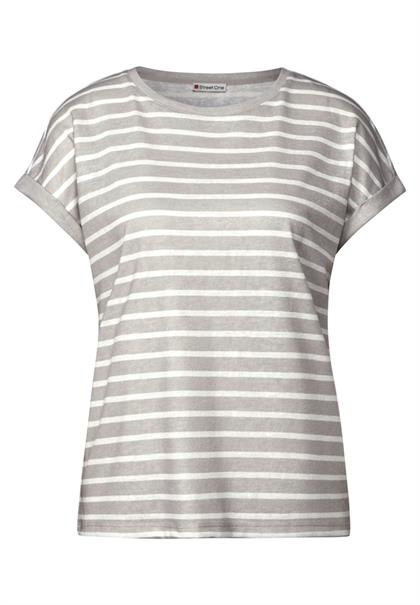 Gestreiftes T-Shirt dark moonstone sand