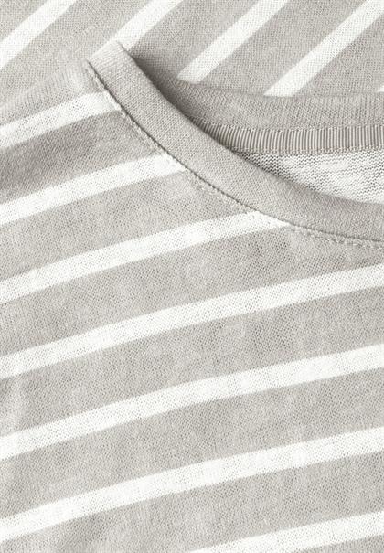 Gestreiftes T-Shirt dark moonstone sand