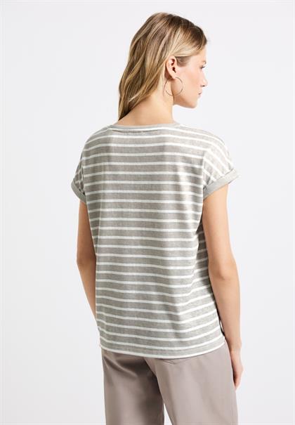 Gestreiftes T-Shirt dark moonstone sand