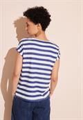 Gestreiftes T-Shirt deep water blue