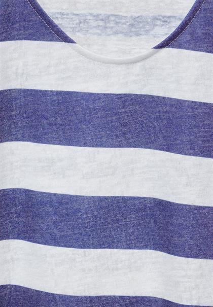 Gestreiftes T-Shirt deep water blue