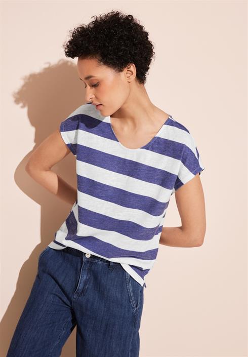 gestreiftes-t-shirt-deep-water-blue