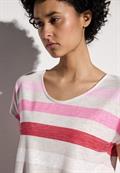 Gestreiftes T-Shirt glory red