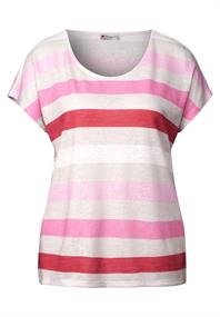 Gestreiftes T-Shirt glory red