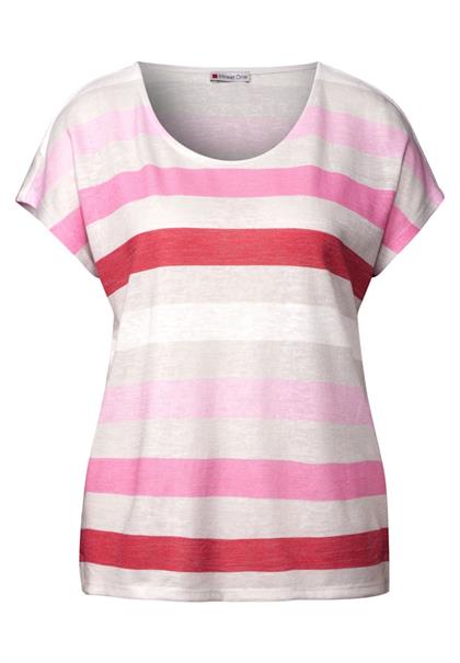 Gestreiftes T-Shirt glory red