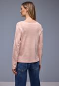 Gestreiftes T-Shirt light apricot