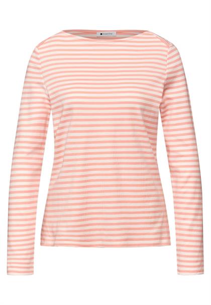 Gestreiftes T-Shirt light apricot