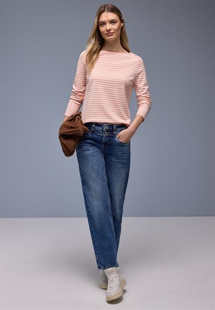 Gestreiftes T-Shirt light apricot
