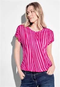 Gestreiftes T-Shirt pink sorbet