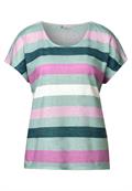 Gestreiftes T-Shirt soft jade green