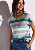 Gestreiftes T-Shirt soft jade green