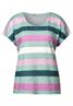 Gestreiftes T-Shirt soft jade green