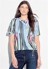 Gestreiftes T-Shirt vanilla white